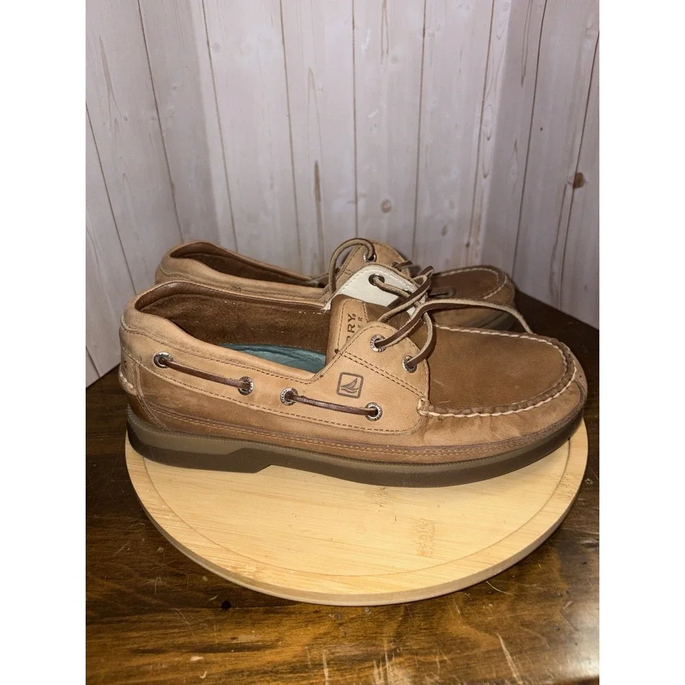 Sperry Top-Sider Mako 2-Eye Leather Boat Shoes Mens 8.5